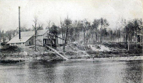 Saw Mill on Littlefork River at Littlefork Minnesota, 1920's?