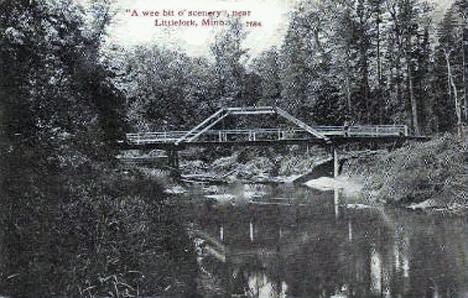 Bridge over river, Littlefork Minnesota, 1910's