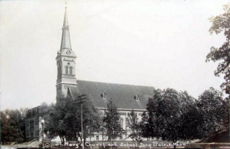 St, Mary's Church and School, Long Prairie Minnesota, 1921