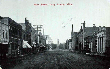 Main Street, Long Prairie Minnesota, 1916