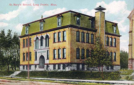 St. Mary's School, Long Prairie Minnesota, 1910