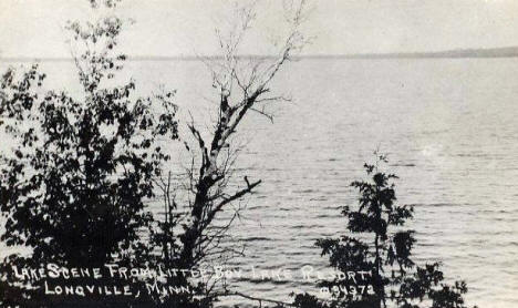 Lake scene from Little Boy Lake Resort, Longville Minnesota, 1940's