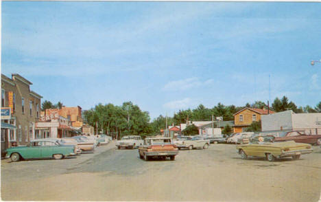 Downtown Longville Minnesota in the early 1960's