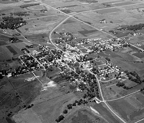 Aerial view, Lonsdale Minnesota, 1973