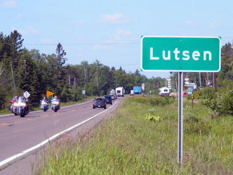Lutsen Minnesota highway sign, 2007