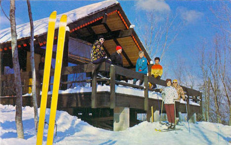 Skiers at Chalet, Lutsen Minnesota, 1960's