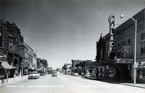 Main Street at Freeman Street, Luverne Minnesota, 1953
