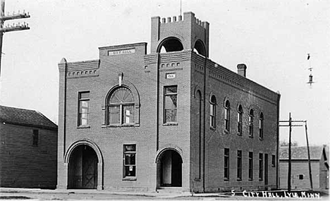 City Hall, Lyle Minnesota, 1908