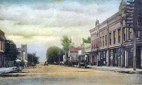Grove Street in Lyle Minnesota, 1909