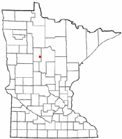 Location of Akeley, Minnesota