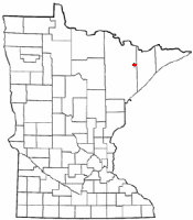 Location of Babbitt, Minnesota
