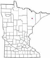 Location of Biwabik, Minnesota