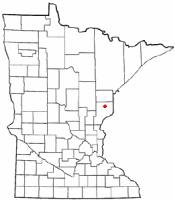 Location of Bruno, Minnesota
