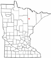 Location of Chisholm, Minnesota