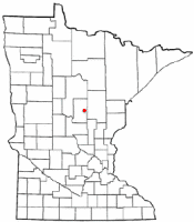 Location of Deerwood, Minnesota