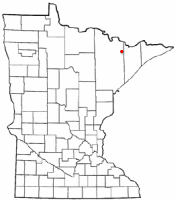 Location of Ely, Minnesota