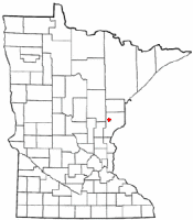 Location of Finlayson, Minnesota