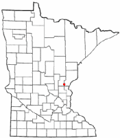 Location of Grasston, Minnesota