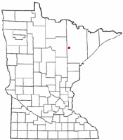 Location of Hibbing, Minnesota
