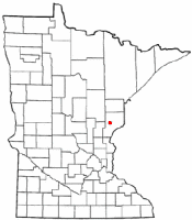Location of Sandstone, Minnesota