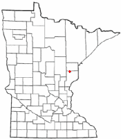 Location of Sturgeon Lake, Minnesota