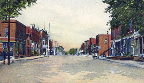 Main Street looking west, Madelia Minnesota, 1908