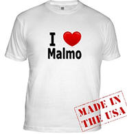 I Love Malmo Fitted T-Shirt