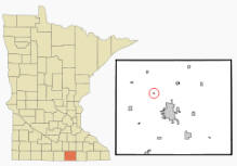 Location of Manchester, Minnesota