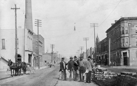 Front Street, Mankato Minnesota, 1907