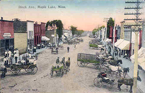 Birch Avenue, Maple Lake Minnesota, 1909