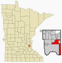 Location of Maplewood, Minnesota