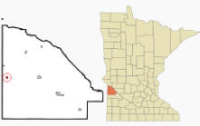 Location of Marietta, Minnesota
