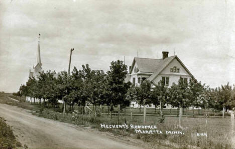 Heckert's Residence, Marietta Minnesota, 1910's