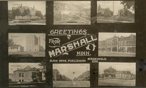 Greetings from Marshall Minnesota, 1908