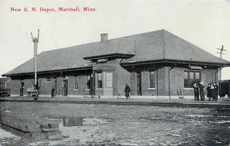 New Great Northern Depot, Marshall Minnesota 1914