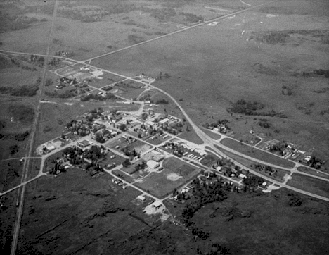 Aerial view, McGregor Minnesota, 1970