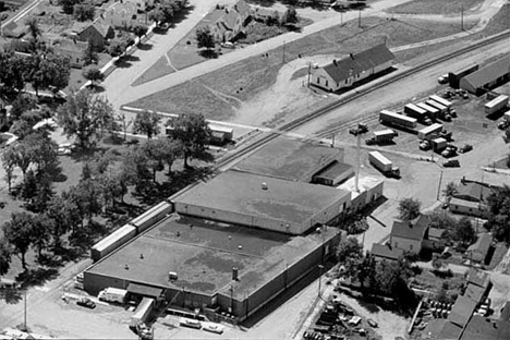 Aerial view, Turkey Plant, Melrose Minnesota, 1963