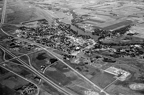 Aerial view, Melrose Minnesota, 1969