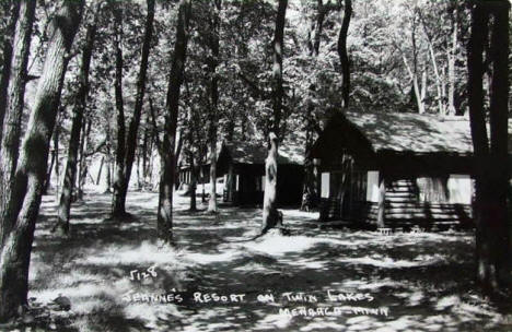 Jeanne's Resort on Twin Lakes, Menahga Minnesota, 1950's