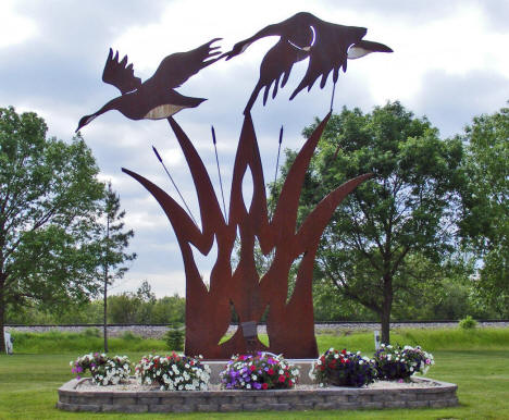 Flying Geese Sculpture in Middle River Community Club Park, Middle River Minnesota, 2009