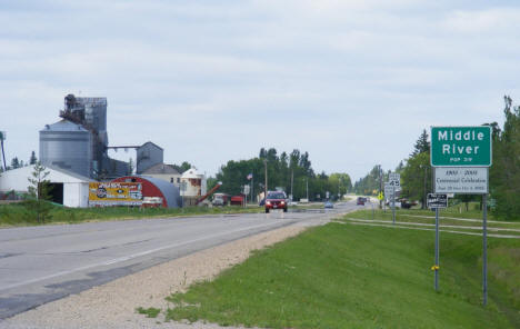 Entering Middle River Minnesota from the south, 2009