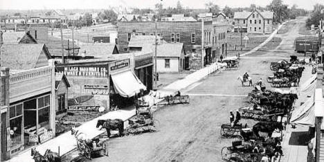Business District, Milaca Minnesota, early 1900's