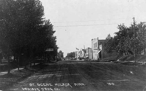 Street scene, Milaca Minnesota, 1919