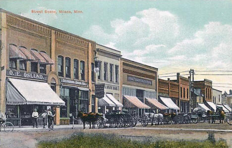 Street scene, Milaca Minnesota, 1911