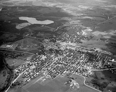 Aerial view, Milaca Minnesota, 1972