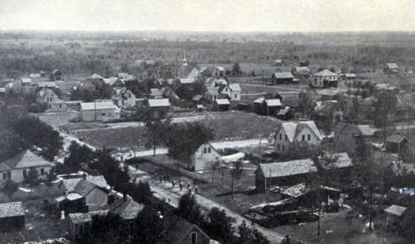 Birds eye view, Milaca Minnesota, 1900's
