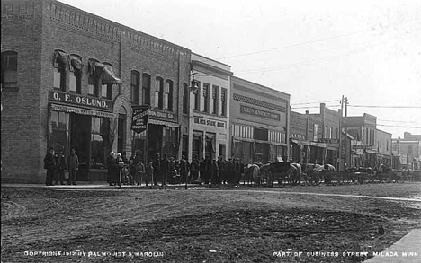Business street, Milaca Minnesota, 1911