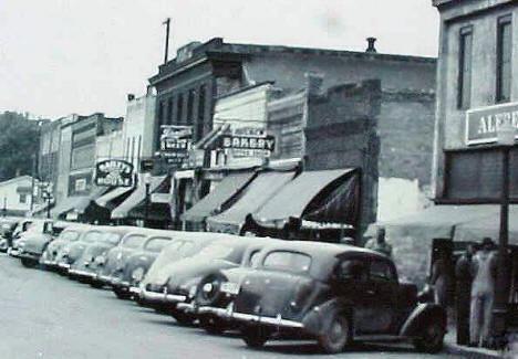 Street scene, Milaca Minnesota, 1954