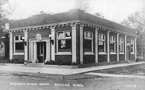 Security State Bank, Milaca Minnesota, 1920's