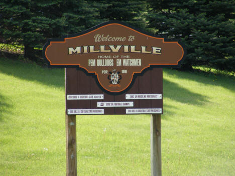 Welcome Sign, Millville Minnesota, 2010